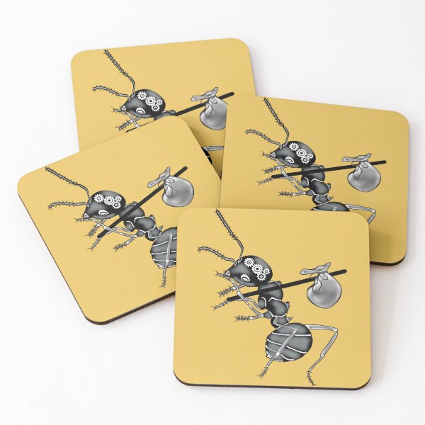 Item preview, Working ant, yellow background designed and sold by Osher-BioArt.