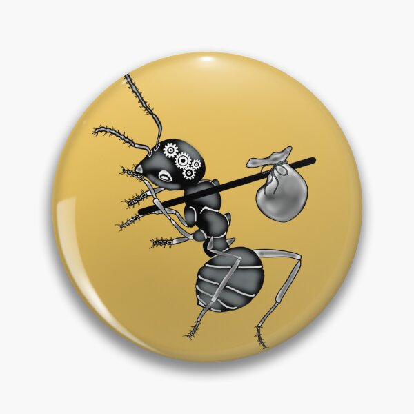 Item preview, Working ant, yellow background designed and sold by Osher-BioArt.