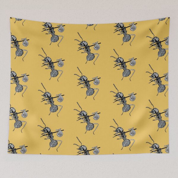 Item preview, Working ant, yellow background designed and sold by Osher-BioArt.