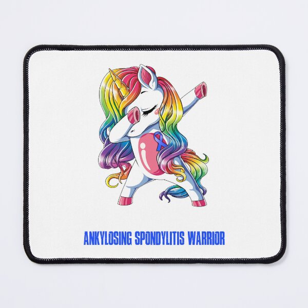 Item preview, Ankylosing Spondylitis Awareness - Unicorn Ankylosing Spondylitis Warrior Ribbon UNBREAKABLE designed and sold by Fernandezf.