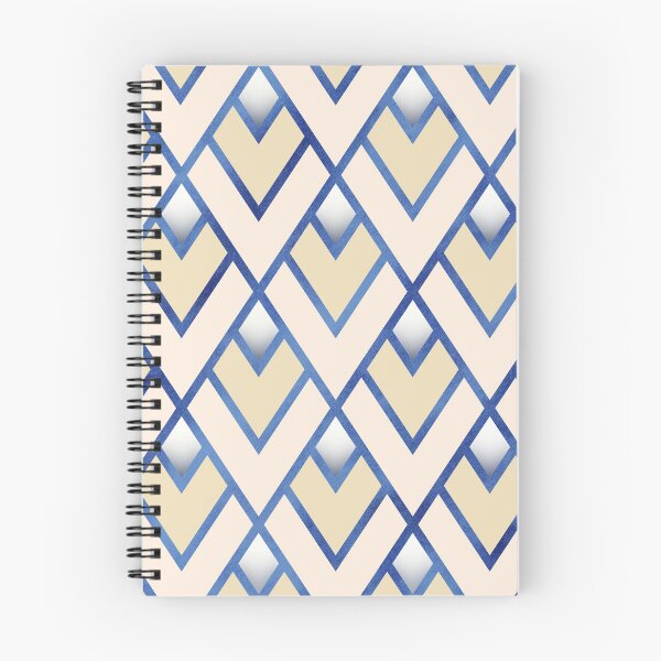 Item preview, Triangle Geometric blue cream pattern  designed and sold by TipTopTapo.