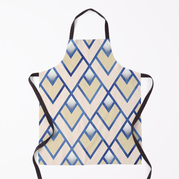 Item preview, Triangle Geometric blue cream pattern designed and sold by TipTopTapo.