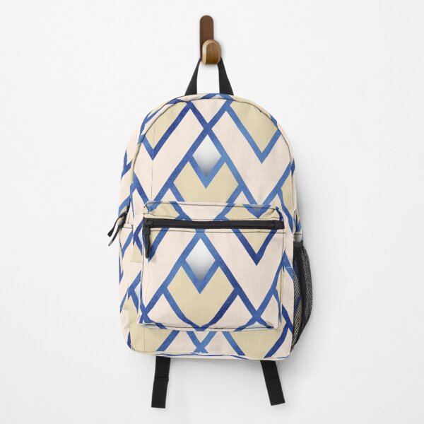 Item preview, Triangle Geometric blue cream pattern  designed and sold by TipTopTapo.