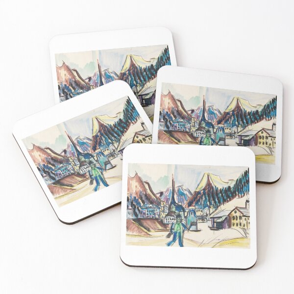 Item preview, Ernst Ludwig Kirchner Ansicht von Davos (Landschaft bei Davos im Winter) (1925) designed and sold by TeeARTHY.