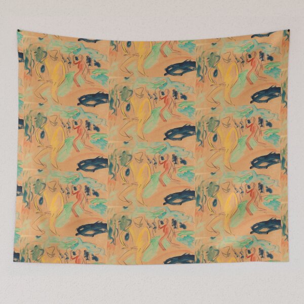 Item preview, Ernst Ludwig Kirchner Badende (Figuren in Bewegung) (1910) designed and sold by TeeARTHY.