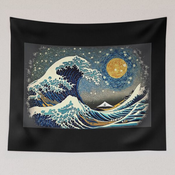 Item preview, Great Wave And Starry Night designed and sold by ParadiseSlice.