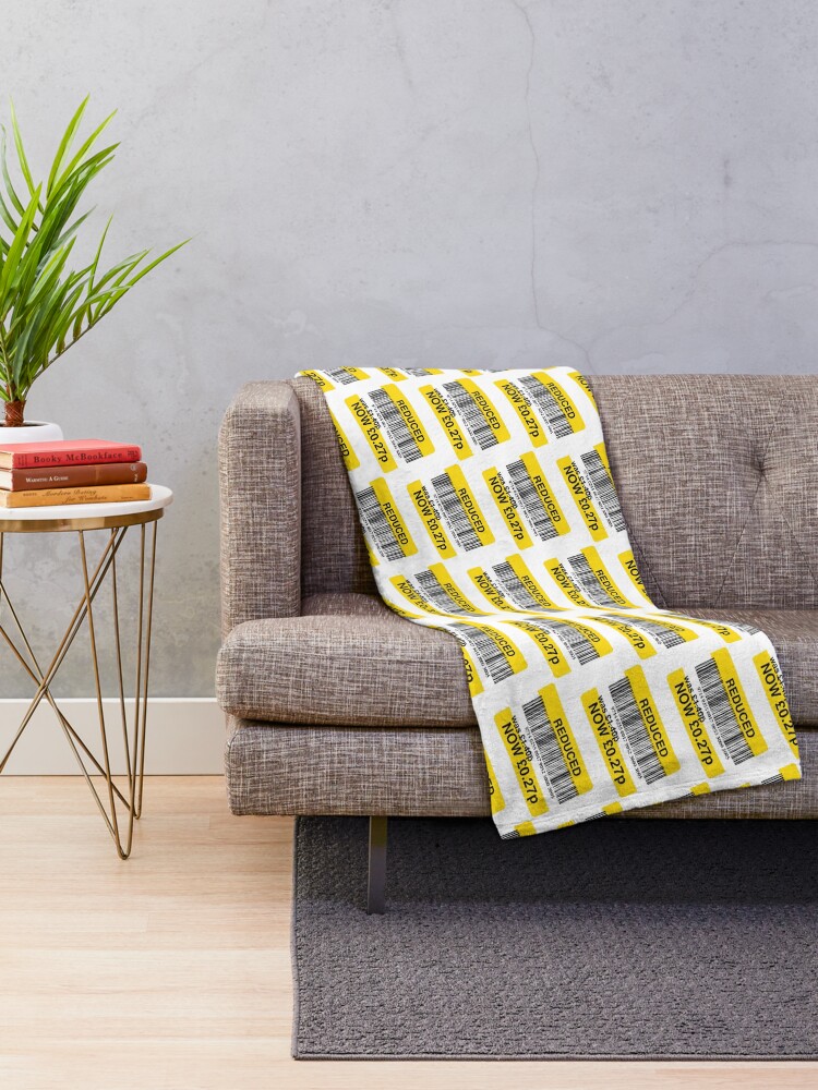 Alternate view of Tesco Reduced Yellow Sticker - Grab a bargain Throw Blanket
