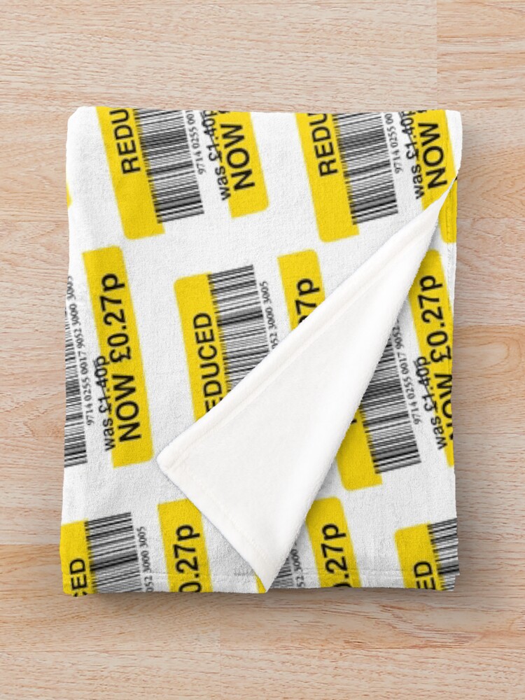 Alternate view of Tesco Reduced Yellow Sticker - Grab a bargain Throw Blanket