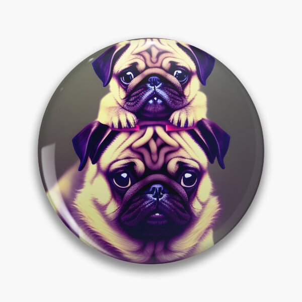 Item preview, Momma Pug Teaching Baby Pug How to Pay Bills designed and sold by SurullinenArt.