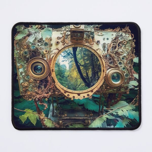 Item preview, reflective camera lens in a forest designed and sold by Junkerz.