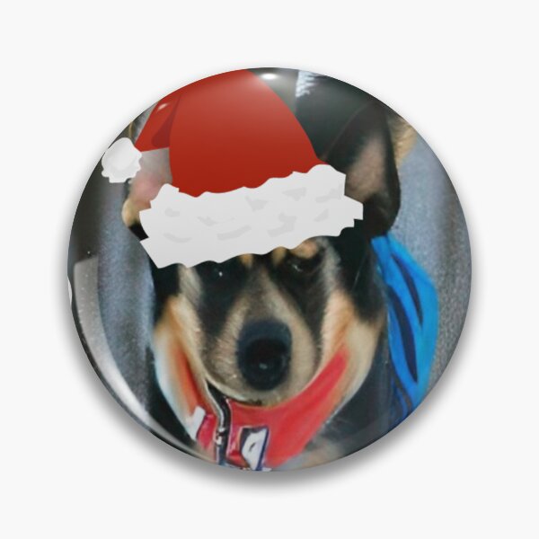 Aperçu de l'œuvre  JOYEUX NOËL POUR LES CHIENS, CHIEN AVEC SON BONNET DE NOËL créée et vendue par LouDisign.