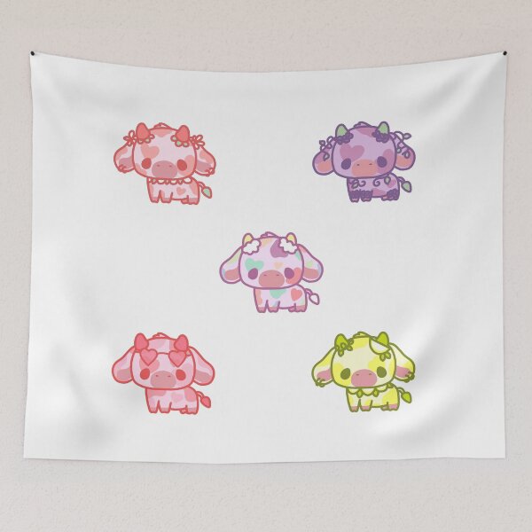 Item preview, fluffy rainbow cows set 1 designed and sold by casserolestan.