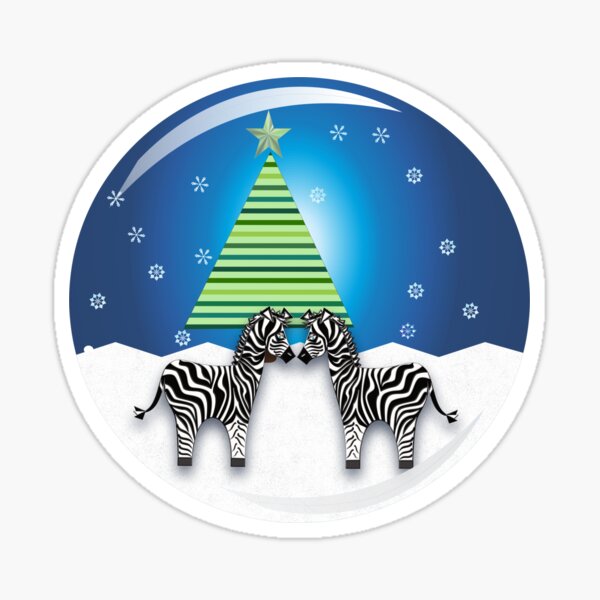 ZEBRA CHRISTMAS. Sticker