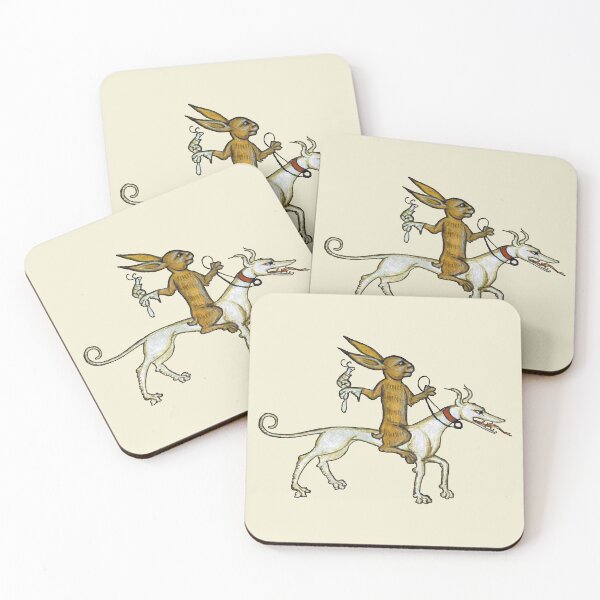 Item preview, Medieval Rabbit Riding Dog and Holding Snail designed and sold by Cat Lady Designs.