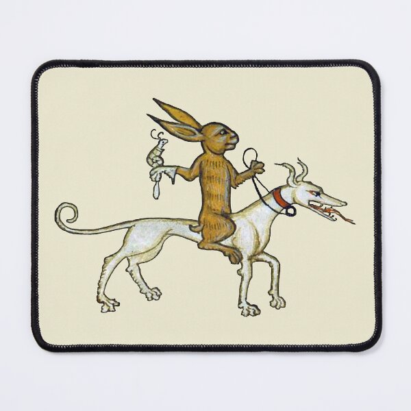Item preview, Medieval Rabbit Riding Dog and Holding Snail designed and sold by Cat Lady Designs.