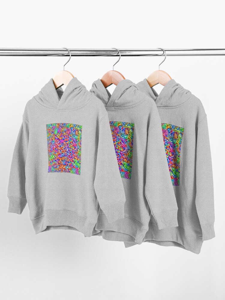 Alternate view of A pair of blue and yellow scissors on a white surface Toddler Pullover Hoodie