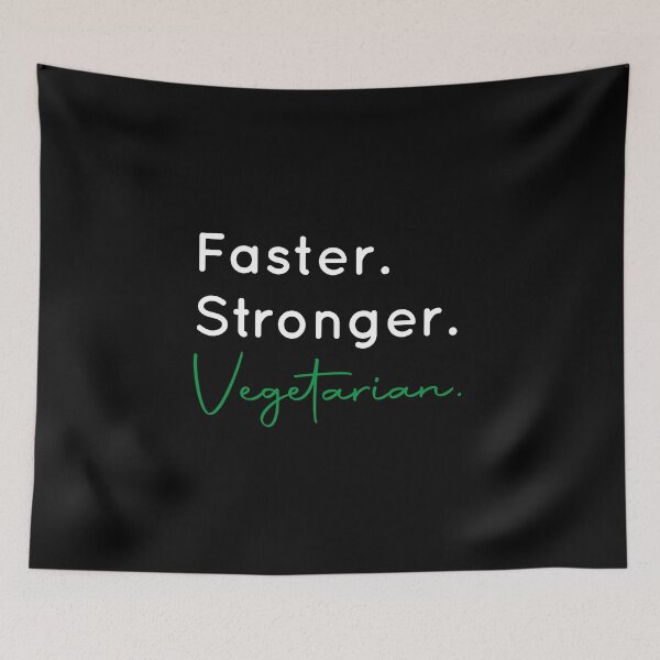 Item preview, Faster Stronger Vegan - Vegetarian Sports, Faster Stronger Vegetarian, vegan athlete,vegan running,vegan,vegan women,vegan designed and sold by RedArtsDesign.