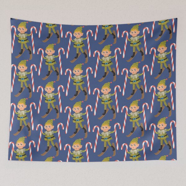 Item preview, Retro Christmas Elf on Skis designed and sold by jeff-jones.