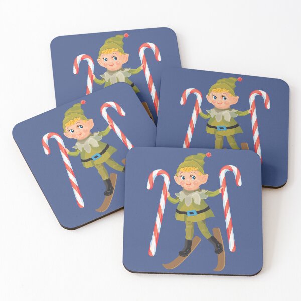 Item preview, Retro Christmas Elf on Skis designed and sold by jeff-jones.