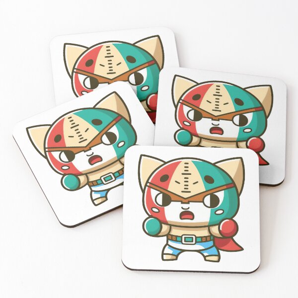 Artikelvorschau, Lucha Libre Katzen | Mexikanische Wrestling | Kawaii-Katzen | Chibi-Katzen | Anime-Katzen | Lucha Libre Katzen 03 entworfen und verkauft von Catcosm.