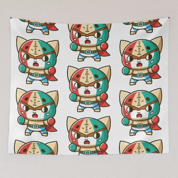 Artikelvorschau, Lucha Libre Katzen | Mexikanische Wrestling | Kawaii-Katzen | Chibi-Katzen | Anime-Katzen | Lucha Libre Katzen 03 entworfen und verkauft von Catcosm.