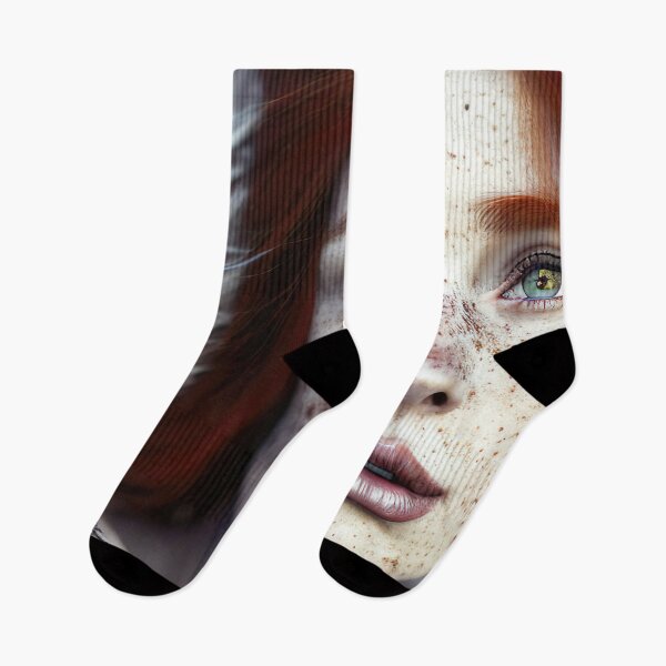 Item preview, Beautiful redhead woman portrait designed and sold by IKrakenArts.