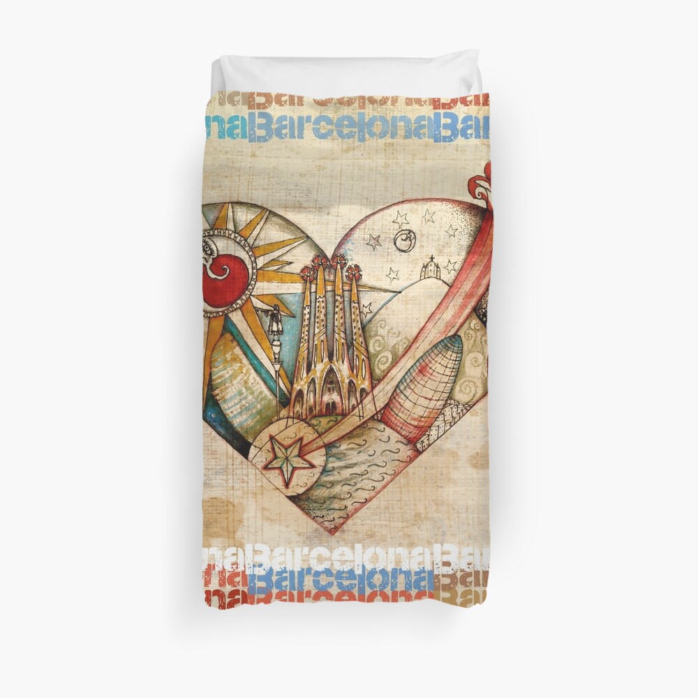 Barcelona Spirit - Vintage Duvet Cover