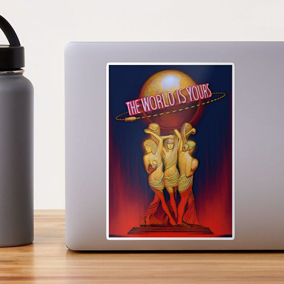 23" Scarface The World Is Yours Globe Die Cut Vinyl Decal Sticker Wall Window | UK
