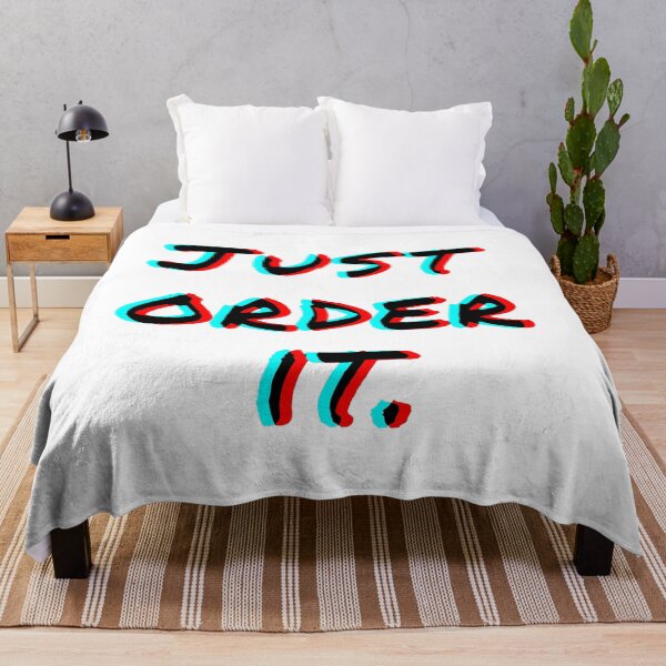 Item preview, "Just Order It" Black 3D Text - Funny Shopping Addict Quote designed and sold by mikeymadness.