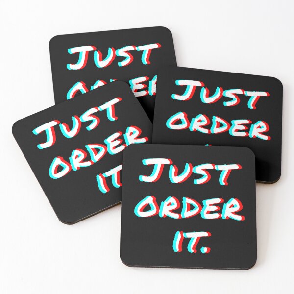 Item preview, "Just Order It" White 3D Text - Funny Shopping Addict Quote designed and sold by mikeymadness.