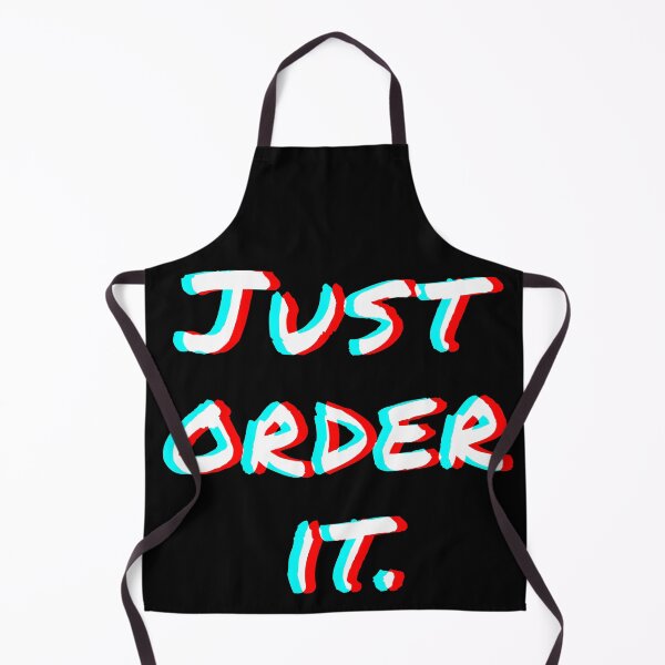 Item preview, "Just Order It" White 3D Text - Funny Shopping Addict Quote designed and sold by mikeymadness.