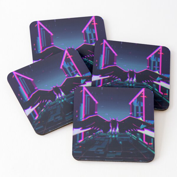 Item preview, synthwave mothman  designed and sold by AIVIO.