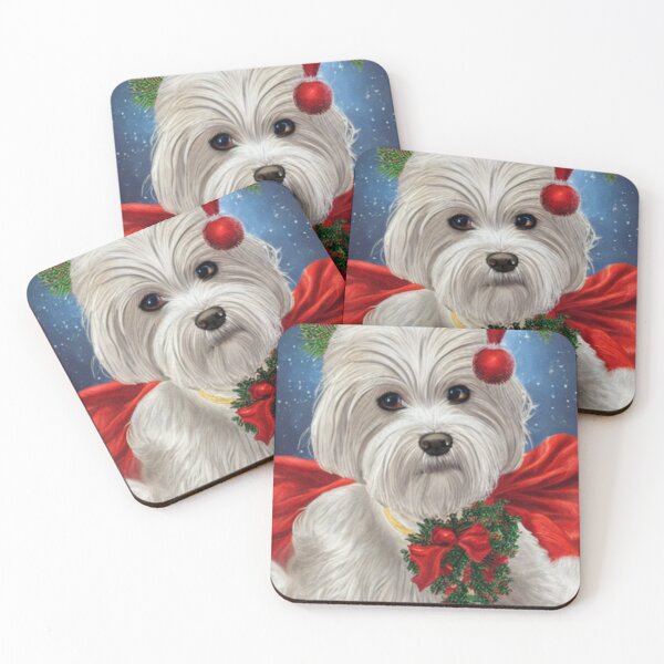 Item preview, Maltese Dog Christmas Celebration 5 designed and sold by AnadAA.