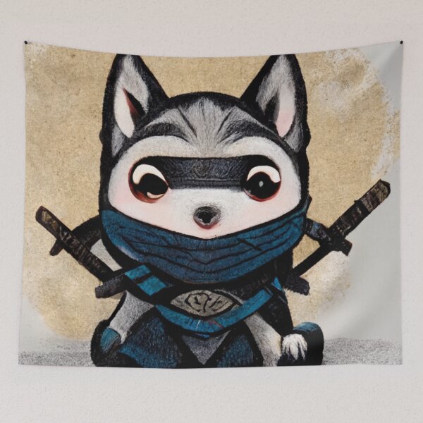 Item preview, Cute Chibi-Style Husky Puppy Ninja #3 designed and sold by Galviato.