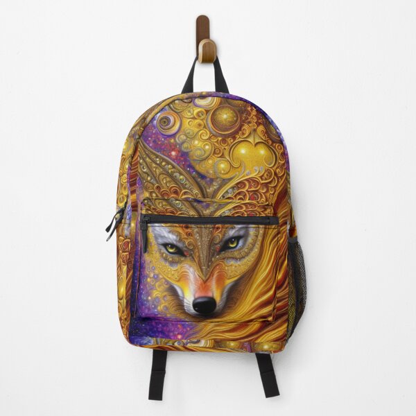 Item preview, Majestic Golden She Wolf AI Art Fantasy Print designed and sold by KLP-Magick.