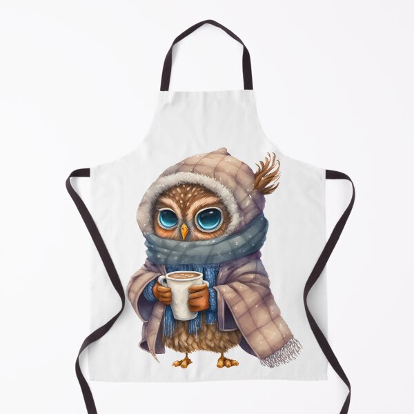 Item preview, Chibi Owl Drinking Hot Chocolate Christmas Winter designed and sold by Remixy ⭐⭐⭐⭐⭐.