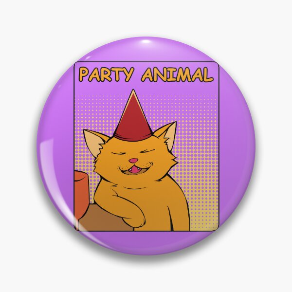 Artikelvorschau, Party-Tier-Pop-Art-lustige süße Katze entworfen und verkauft von halleinstyle.