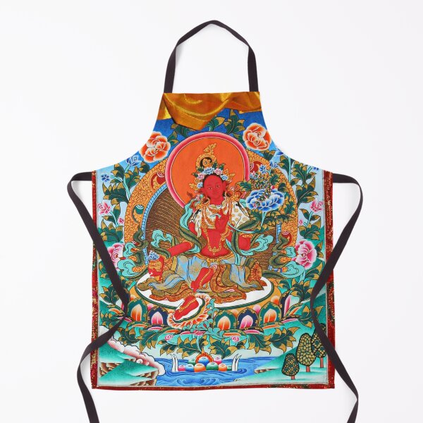 Item preview, Red Tara Tibetan Buddhist Deity Thangka designed and sold by Tammy Winand Arts.