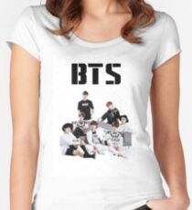 BTS-Gruppe Tailliertes Rundhals-Shirt
