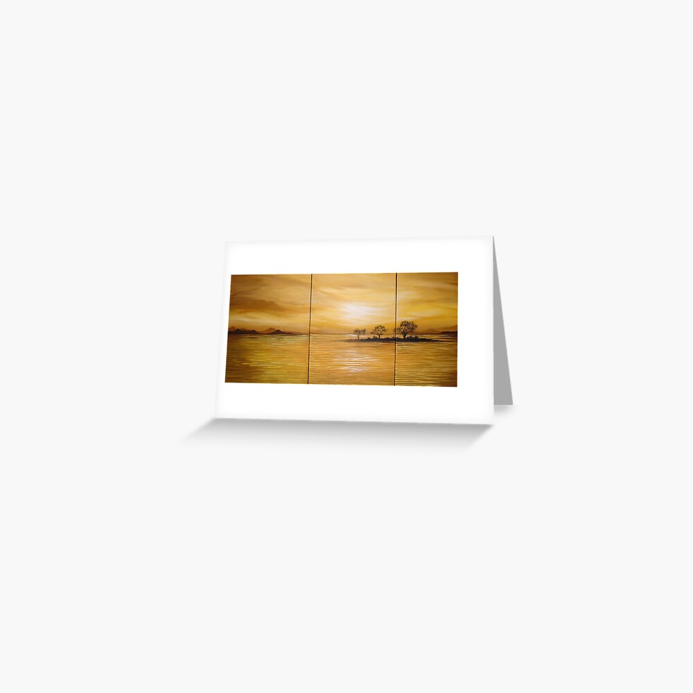 Yellow Sunset Greeting Card