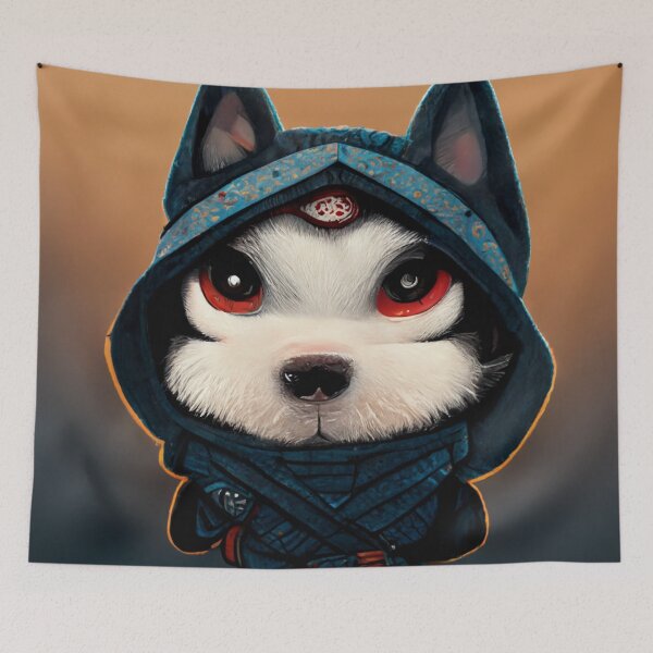 Item preview, Cute Chibi-Style Husky Puppy Ninja #6 designed and sold by Galviato.