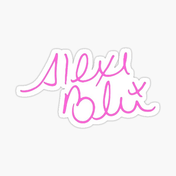 "Alexa Bliss Signature (Pink)" Sticker for Sale by xosmparadise Redbubble