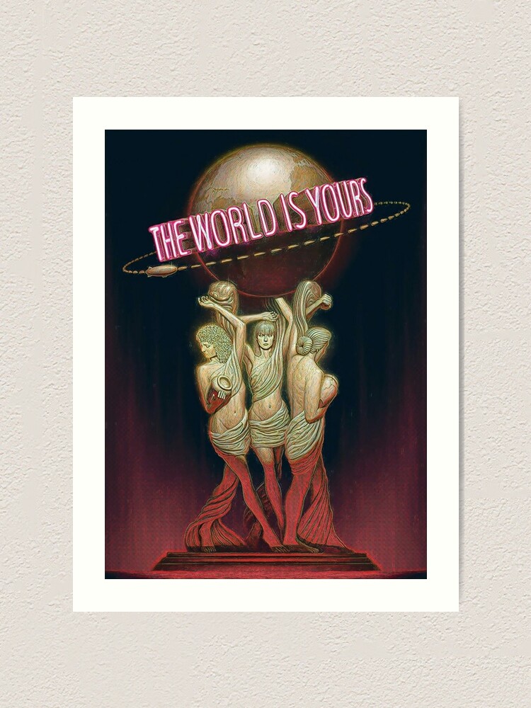 The World Is Yours Scarface Statue Movie Wall Art Poster