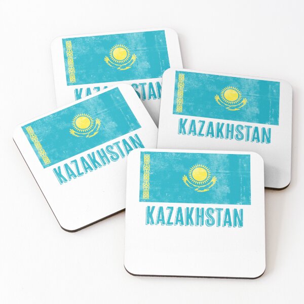 Item preview, Flag of Kazakhstan "Grunge" look. designed and sold by KTSubz Faith & Fun Designs.