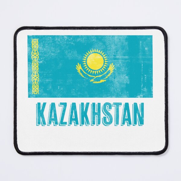 Item preview, Flag of Kazakhstan "Grunge" look. designed and sold by KTSubz Faith & Fun Designs.