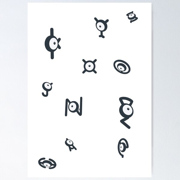 PRINTABLE Unown Alphabet Pokemon Pokemon Poster (Download Now) 