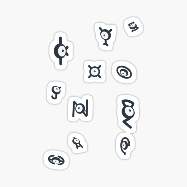 Unown Stickers for Sale