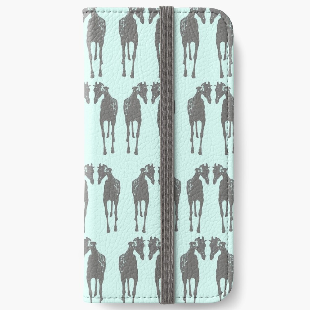 Sticking his neck out, blue iPhone Wallet