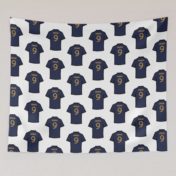 Item preview, Giroud #9 FRA Blue Gold 22 Football Jersey designed and sold by Millustgfx.