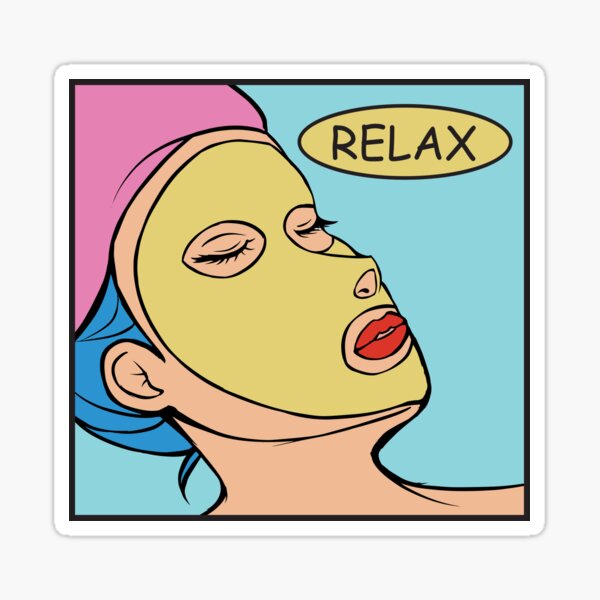 Item preview, Relax Pop Art Woman Spa Face Treatment designed and sold by halleinstyle.